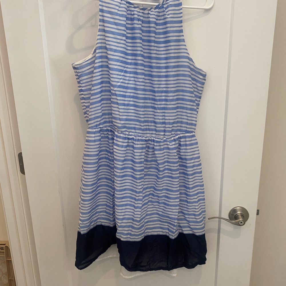 Old Navy Blue and White Striped Dress